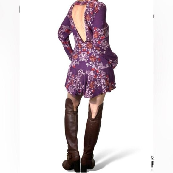 Free-people Women's Purple Mini Dress Size Small - Picture 2 of 5